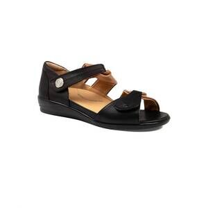 NEW ZIERA women's doxie sandal in black/ tan